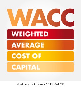 WACC Weighted Average Cost of Capital - rate that a company is expected to pay on average to all its security holders to finance its assets, acronym text concept background