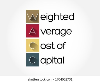 WACC Weighted Average Cost of Capital - rate that a company is expected to pay on average to all its security holders to finance its assets, acronym text concept background