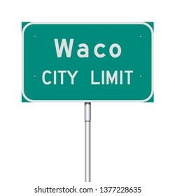 Waco City Limit road sign