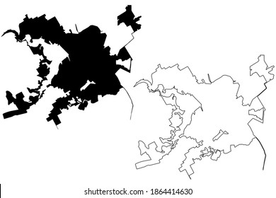 Waco City, Texas (United States cities, United States of America, usa city) map vector illustration, scribble sketch City of Waco map