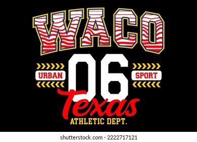 Waco Texas 06 Vintage Typografie Design für T-Shirts