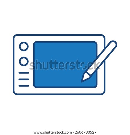Wacom Blue Line Icon. Device, Technology, Smart Device, AI Line Editable Stroke Icons