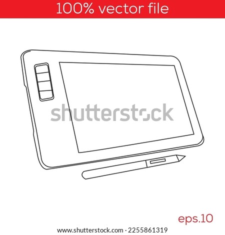 Wacom One HD Creative Pen Display, Drawing Tablet With Screen, 13.3" Graphics Monitor vector file line art 2023 