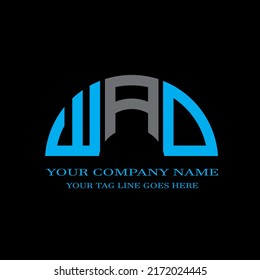 WAD letter logo creative design with vector graphic