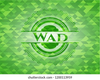  Wad realistic green mosaic emblem