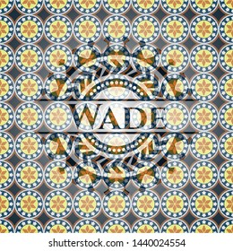Wade arabesque emblem. arabic decoration.