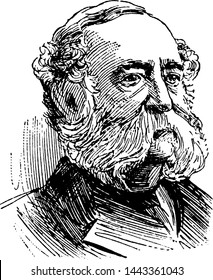 Wade Hampton, Vintage Engraved Illustration