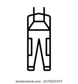 Waders Vector Line Icon Design