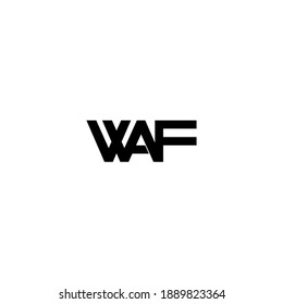 waf letter original monogram logo design