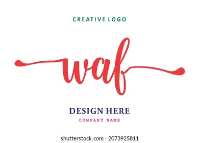 WAF lettering logo is simple, easy to understand and authoritative
