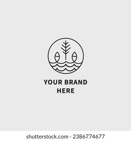 Wafe logo line design concept