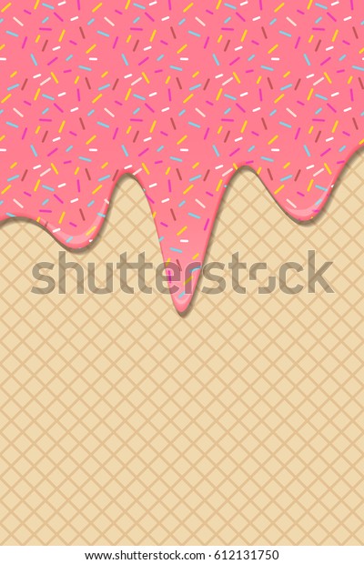 Wafer Background Flowing Pink Cream Stock Vector (royalty Free 