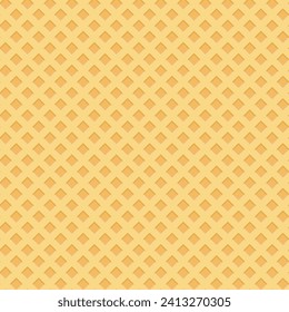 wafer background, ice cream cone texture. Vector illustration