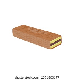 Wafer Biscuit, Sweets Vector Illustration Isolated