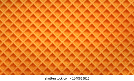 Wafer Cake Crunchy Classical Baked Waffle Vector. Blank Wafer Biscuit For Bake Cracker Or Ice Cream. Crisp Deliciously Dessert. Sweet Food Texture Concept Mockup Realistic 3d Illustration