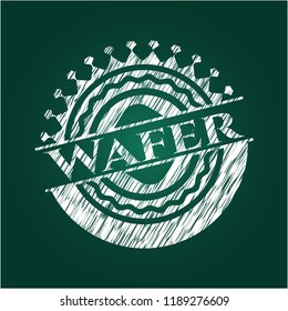 Wafer with chalkboard texture