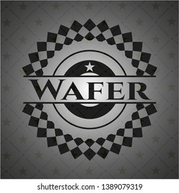 Wafer dark emblem. Vector Illustration. Detailed.