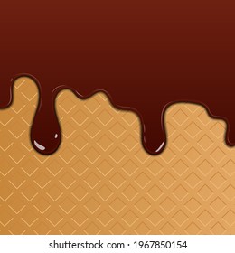 Guata y chocolate por goteo, ilustración vectorial