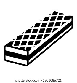 Wafer icon representing crispy layered biscuits, sweet snacks, and confectionery treats.