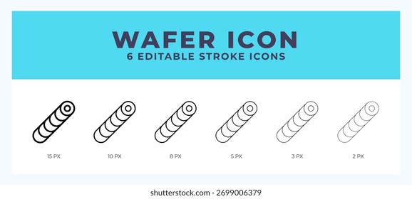 Vektorgrafik des Wafersymbols. Mit editierbarem Strich für das Web. App und mehr.