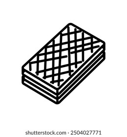 wafer icon vector in line style