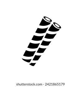icono de rollo de wafer, bobinado de rollo de wafer. vectores 10
