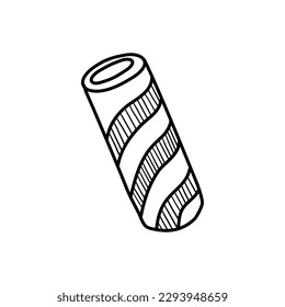Palos de bobina. Dibujo del doodle del vector