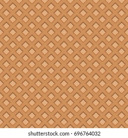 Wafer seamless background. Waffles pattern. Vector illustration. EPS 10.