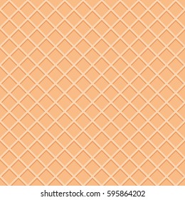 Wafer seamless pattern background. Ice cream cone surface.