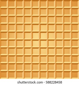 Wafer seamless pattern. Baked waffle repeating texture. Stylized flat style background for baked goods or ice cream design. Vector eps8 illustration.