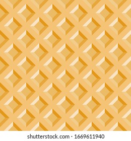 Wafer seamless pattern, sweet delicious waffles