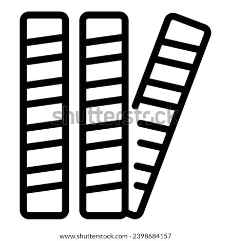 Wafer straws icon outline vector. Crunchy sticks dessert. Delectable rolled biscotti