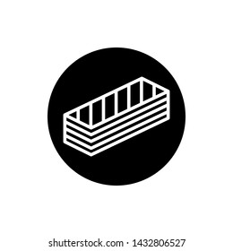 Wafer vector icon, food and beverage logo design illustration.