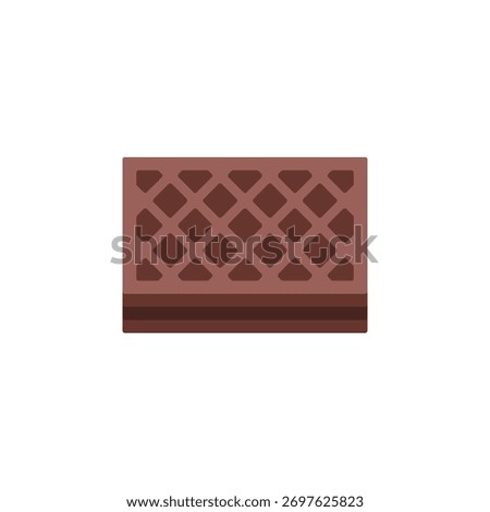 Wafer vector icon. Food and beverage icon flat style. perfect use for logo, presentation, website, and more. modern icon design color style
