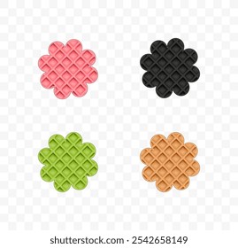 Waffel effect decoration flower shape