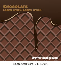 Waffer Background with green tea jam
