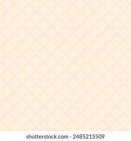 Waffle 3D seamless pattern light cream colors illustration. Ice cream cone texture fade condition on square background. Wafer graphic pattern.