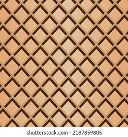 Waffle background vector illustration. Wafer texture