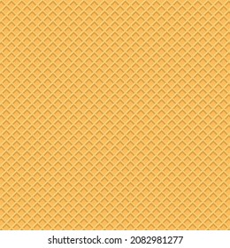 Waffle background vector. Wafer texture