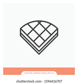 Waffle bakery Icon Vector Illustration