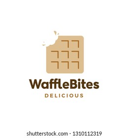 waffle bites logo vector icon