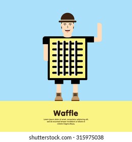 waffle character boy