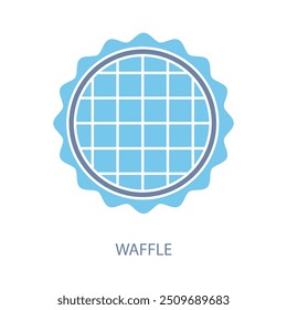 ícone da linha de conceito do waffle. Simples ilustração elemento. waffle conceito esboço símbolo design.