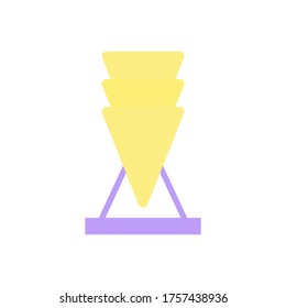 Cono de Waffle, icono de stand. Elementos vectoriales simples de color de iconos dulces congelantes para ui y ux, sitio web o aplicación móvil