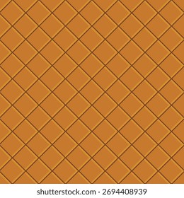 Cono de waffle y fondos de Vector de textura de oblea. Fondo de impresión de patrón transparente de Vector de textura de oblea. Repitiendo textura. Ilustración vectorial.