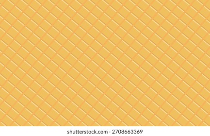 Cono de waffle y fondos de Vector de textura de oblea. Fondo de Vector de textura de oblea crujiente. Patrón de cono de helado perfecto para el embalaje de helado, etiquetas de panadería, impresiones de tela y papel de embalaje.