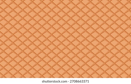 Waffle cone and wafer texture vector backgrounds. Crispy Wafer Texture Vector Background. Ice Cream Cone Pattern perfect for ice cream packaging, bakery labels, fabric prints, and wrapping paper.