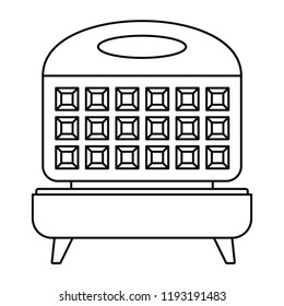 Waffle cooker icon. Outline waffle cooker vector icon for web design isolated on white background