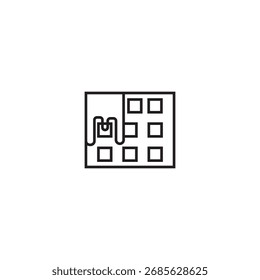 Diseño de elemento de ilustración de icono de cocina de gofres