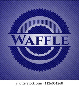 Waffle with denim texture